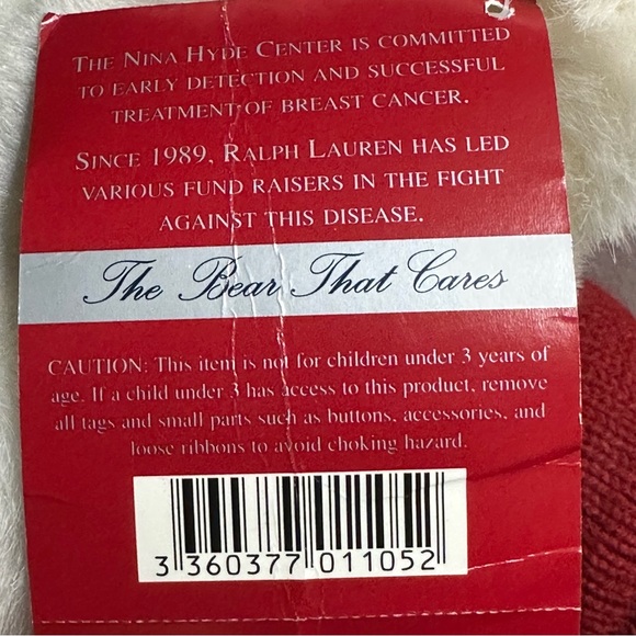Vintage Polo Ralph Lauren Plush Teddy Bear Red Ski Snowflake Sweater 1999/2000 - Picture 5 of 5